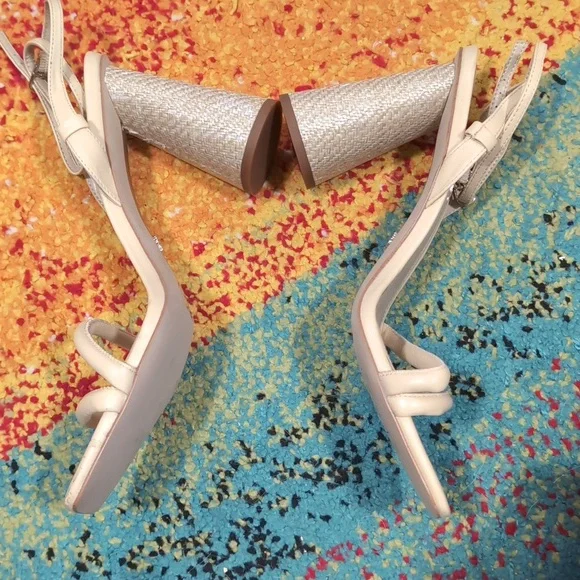 Sam Edelman Cream Strappy Heels - Picture 3 of 5